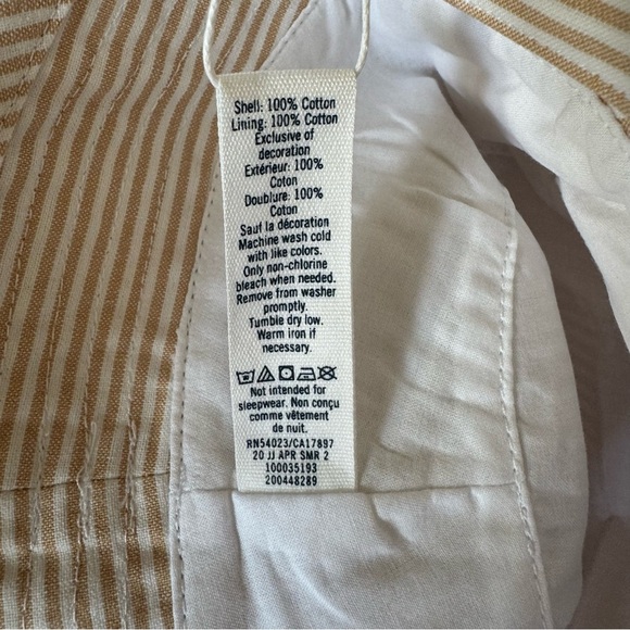 Janie and Jack Beige Striped Baby Boy Bucket Hat Palm Embroidered 0-3M NWT - Picture 6 of 6